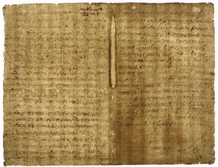 Una de las cartas que escribió María Estuardo durante sus años de cautiverio