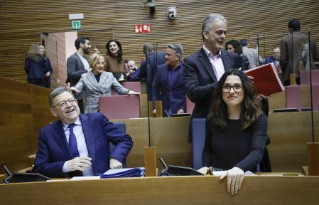 Ximo Puig, Héctor Illueca y Aitana Mas