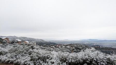 Nieve en el Vallès, desde Sant Fost de Campsentelles.