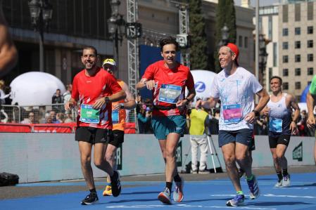 Salvador Illa participando en el maratón de Barcelona