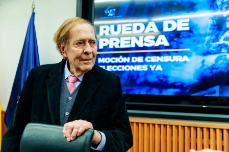 Rueda de Prensa Mocion de Censura Santiago Abascal y Ramon Tamames