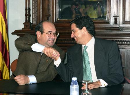 Vicente González Lizondo y Eduardo Zaplana cuando firmaron el 