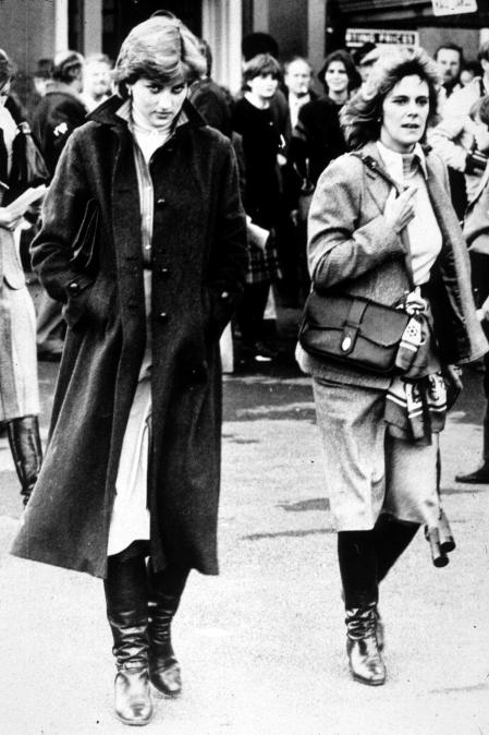 Lady Diana Spencer y Camilla Parker-Bowles en Ludlow Races en 1980.