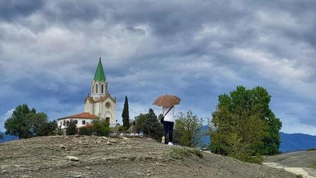 Tarde de llovizna en el santuario de Puig-agut.