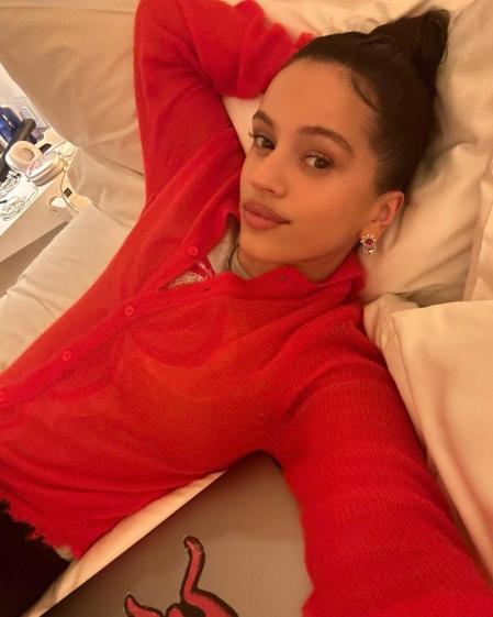 Detalle del cárdigan y la camiseta de Rosalía