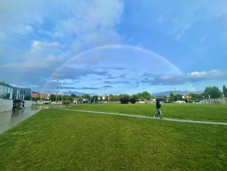 Arco iris en L’Atlàntida de Vic.