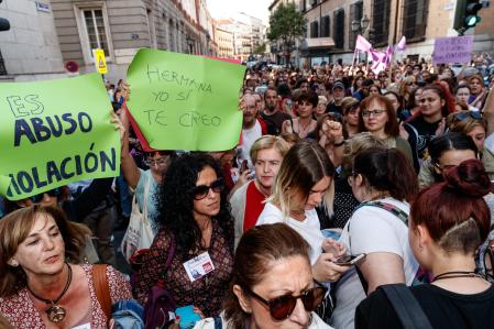 Manifestación contra la sentencia del caso de la 