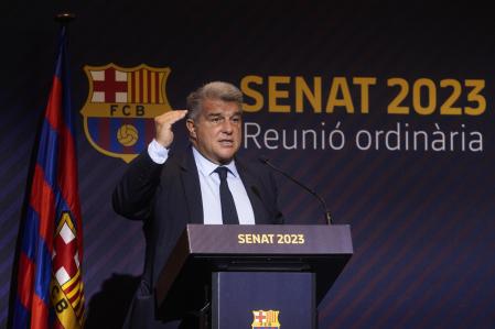 El presidente del FC Barcelona, Joan Laporta