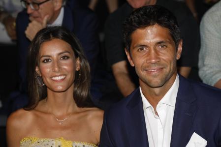 Ana Boyer and Fernando Verdasco at the front row of PedroDelHierro collection runway during Pasarela Cibeles - Mercedes-Benz Fashion Week Madrid 2018, in Madrid, on Sunday 8th July, 2018