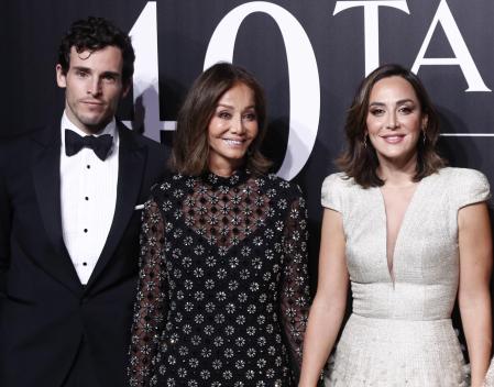 Tamara Falco with Isabel Preysler , Iñigo Onieva , Fernando Verdasco and Ana Boyer  at photocall for Telva Tamara 40 event in Madrid on Friday, 19 November 2021.