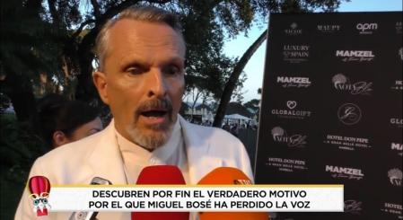 Miguel Bosé lleva un tiempo sin voz