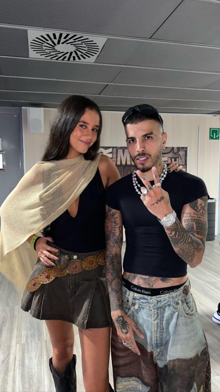 Victoria Federica junto a Rauw Alejandro tras su concierto en Madrid