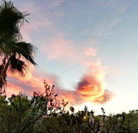 El capricho ondulado de las nubes.