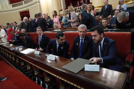 Pere Aragonès el pasado jueves en el Senado