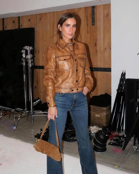 María Pombo con el 'total look' de Mango