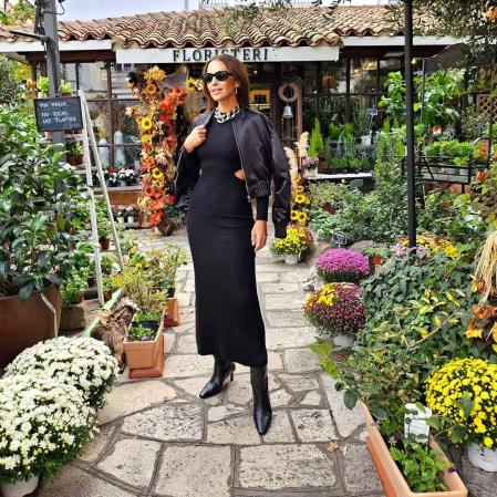 Paula Echevarría con el 'total look' de Mango