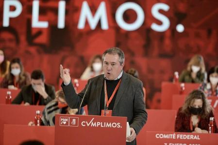 Juan Espadas, secretario general del PSOE Andalucía, en el Comité Federal del PSOE