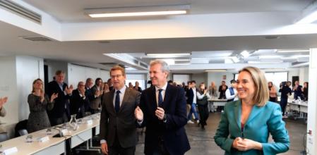 Llegada de Feijóo i Rueda a la reunió del comité ejecutivo del PP