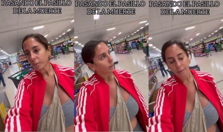 Anabel Pantoja en el supermercado