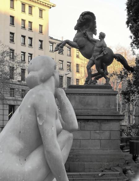 La Diosa de la plaza de Catalunya.