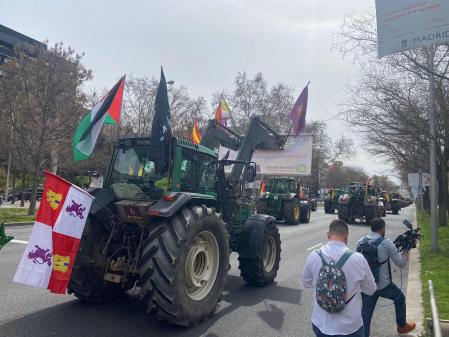 Los tractores ha ocupado este domingo el Paseo de la Castellana en Madrid