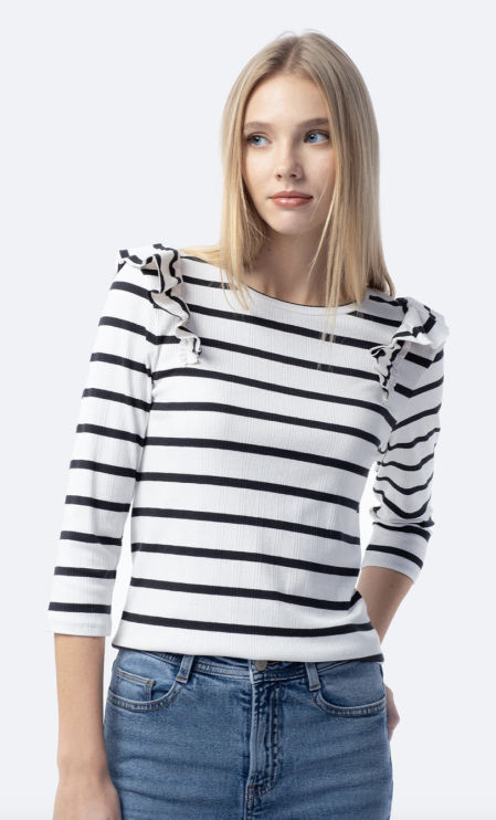 Camiseta de rayas de la firma TEX de Carrefour