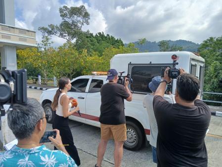 Furgón que traslada a Daniel Sáncho de la cárcel al juicio