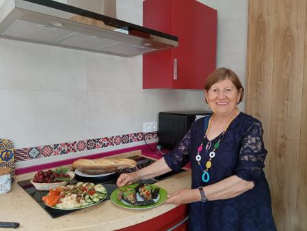 Josefa y su marido. Ella se hizo vegana a los 63 años.