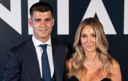 Alice Campello and Alvaro Morata at photocall for 15 edition of Vanitatis awards 2023 in Madrid on Thursday, 25 May 2023.