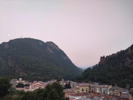 Vista del cielo de Ribes de Freser a las 7:00h.