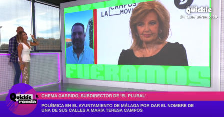 Chema Garrido desveló en la Quickie Ronda de 'Ni que fuéramos shhh' los detalles sobre la calle que llevará el nombre de María Teresa Campos en Málaga