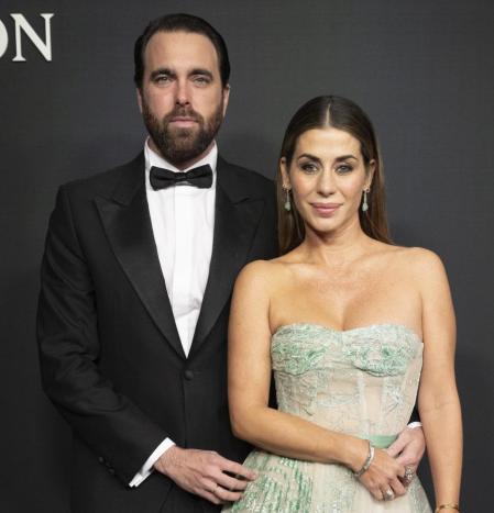 Elena Tablada and Javier Ungria at photocall for Moet Chandon Effervescence event in Madrid on Thursday, 2 December 2021.