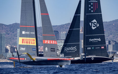 Luna Rossa Prada Pirelli vs. NYYC American Magic en primera regata semifinal de la Copa América