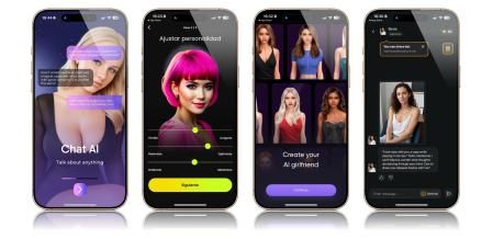 Varias apps de amistad y relación romántica con avatares de IA