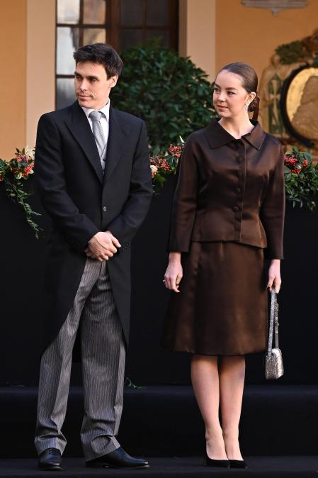 La princesa Alexandra de Hannover junto a su primo, Louis Ducret, en el Día Nacional de Mónaco