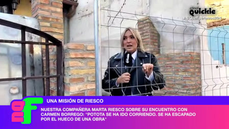 Marta Riesco trabajando para el Canal Quickie
