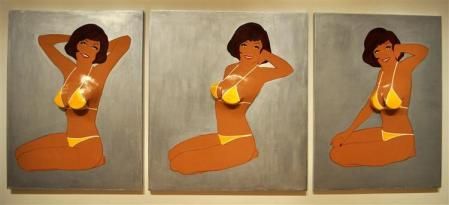 'Triptych II' (Beach girl), 1963', acrílico con poliestireno sobre panel de madera de Marjorie Strider