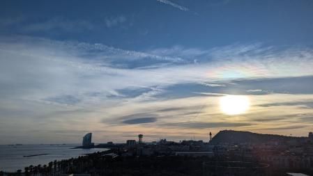 Atardecer de invierno en Barcelona.