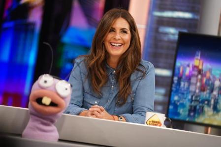 Nuria Roca con su 'total look denim' en 'El Hormiguero'