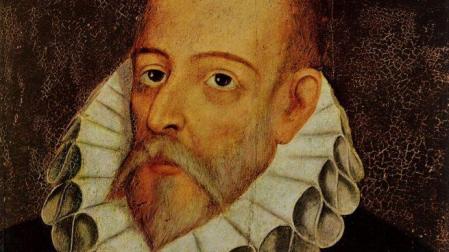 Detalle del retrato de Miguel de Cervantes&nbsp;atribuido a Juan de Jáuregui