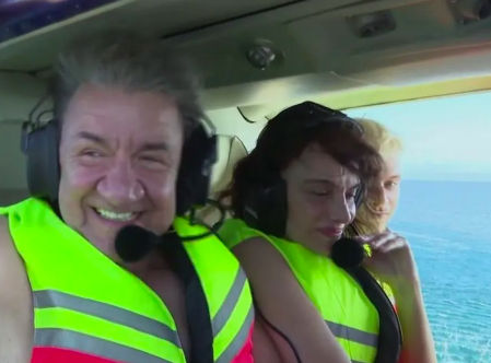 Koldo Royo, antes de saltar del helicóptero.