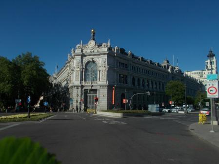 La sede principal del edificio del Banco de España.