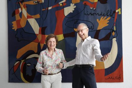 Rosa Maria Malet y Marko Daniel, en la Fundación Miró
