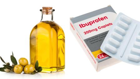 Ibuprofeno y aceite de oliva