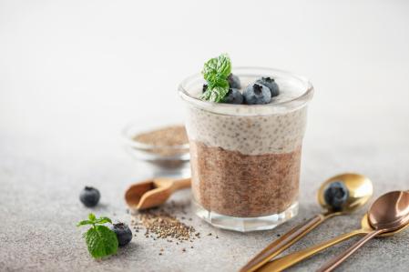 Pudín de chía con chocolate