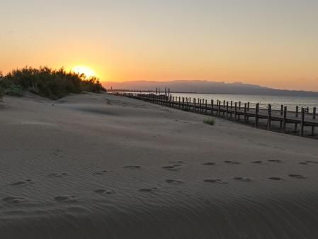 La puesta de sol en Riumar.