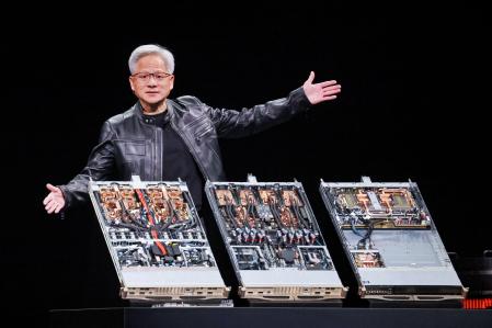 Jensen Huang en la última presentación de NVIDIA.