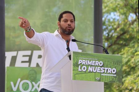 El líder de Vox a Catalunya, Ignacio Garriga, durant l'acte d'inici de curs polític aquest dissabte