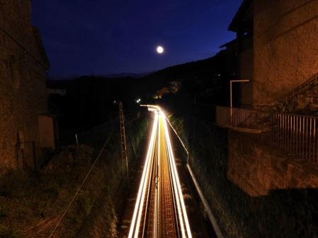 El paso del tren por Campdevànol.