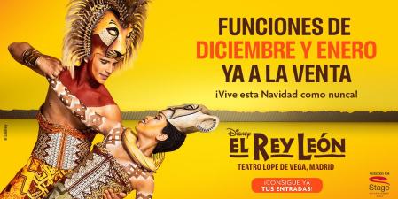 El Rey León funciones de diciembre y enero
